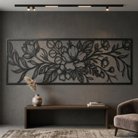 Flowers Large Metal Wall Art