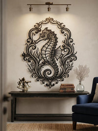 Metal Seahorse Wall Art