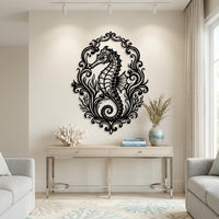 Metal Seahorse Wall Art