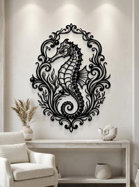 Metal Seahorse Wall Art