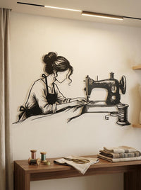 Sewing Machine Metal Wall Art