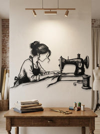 Sewing Machine Metal Wall Art
