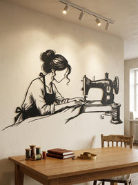 Sewing Machine Metal Wall Art
