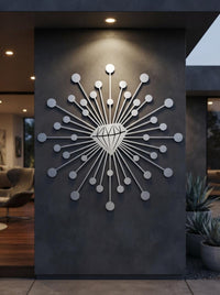 Diamond Sunburst Metal Wall Art