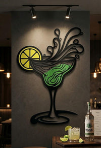 Cocktail Metal Wall Art