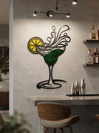 Cocktail Metal Wall Art