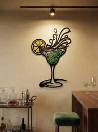 Cocktail Metal Wall Art