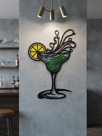 Cocktail Metal Wall Art