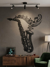 Saxophone Metal Wall Art