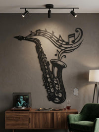 Saxophone Metal Wall Art