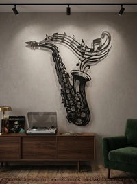 Saxophone Metal Wall Art