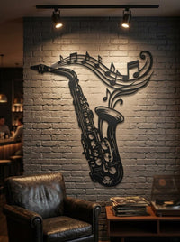 Saxophone Metal Wall Art
