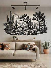 Desert Cactus Metal Wall Art