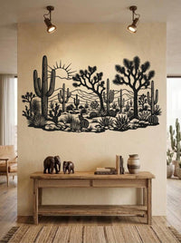 Desert Cactus Metal Wall Art