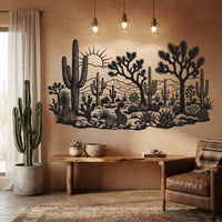 Desert Cactus Metal Wall Art