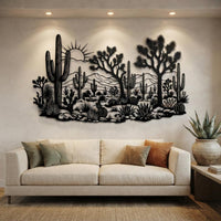 Desert Cactus Metal Wall Art