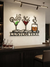 Personalized Cocktail Bar Sign