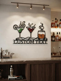 Personalized Cocktail Bar Sign