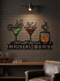 Personalized Cocktail Bar Sign