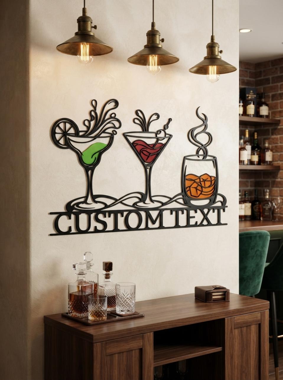 Personalized Cocktail Bar Sign