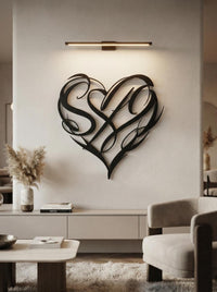 Abstract Heart Metal Wall Art