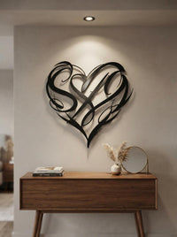 Abstract Heart Metal Wall Art