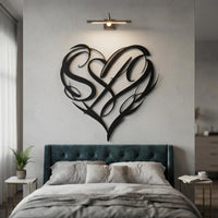 Abstract Heart Metal Wall Art