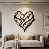 Abstract Heart Metal Wall Art