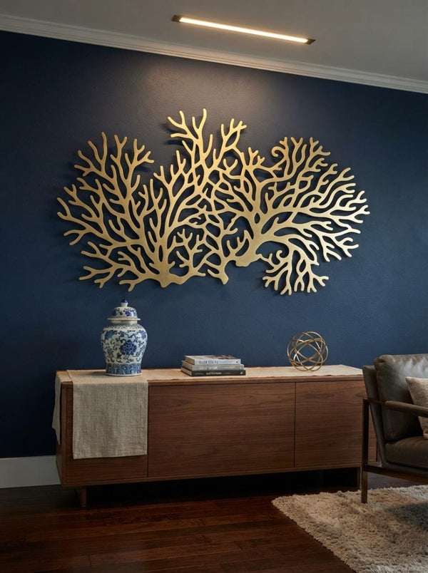 Coral Metal Wall Decor