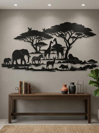 African Safari Metal Wall Art