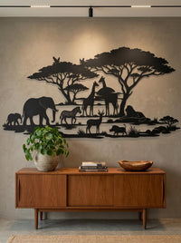 African Safari Metal Wall Art