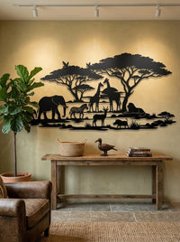 African Safari Metal Wall Art