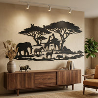 African Safari Metal Wall Art