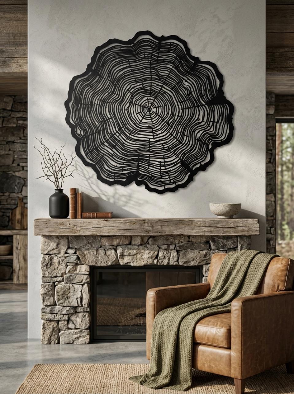 Tree Ring Metal Wall Art