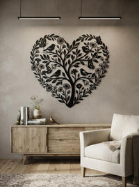 Heart Tree Metal Wall Art