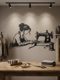 Sewing Machine Metal Wall Art