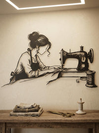 Sewing Machine Metal Wall Art