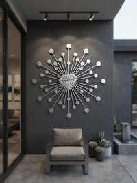 Diamond Sunburst Metal Wall Art