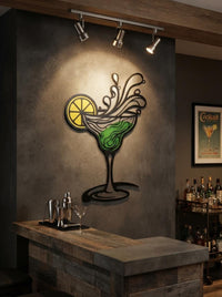 Cocktail Metal Wall Art