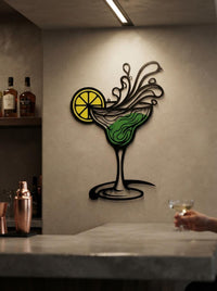 Cocktail Metal Wall Art