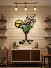 Cocktail Metal Wall Art