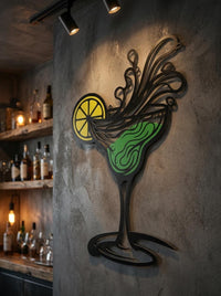 Cocktail Metal Wall Art