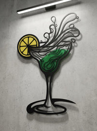 Cocktail Metal Wall Art