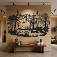 Rustic Crane Metal Wall Art