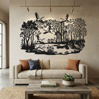 Rustic Crane Metal Wall Art