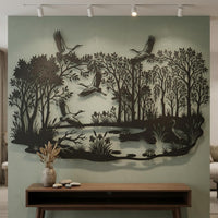 Rustic Crane Metal Wall Art