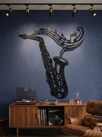 Saxophone Metal Wall Art