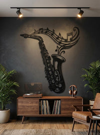 Saxophone Metal Wall Art