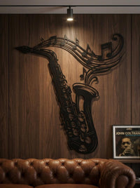 Saxophone Metal Wall Art