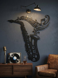 Saxophone Metal Wall Art